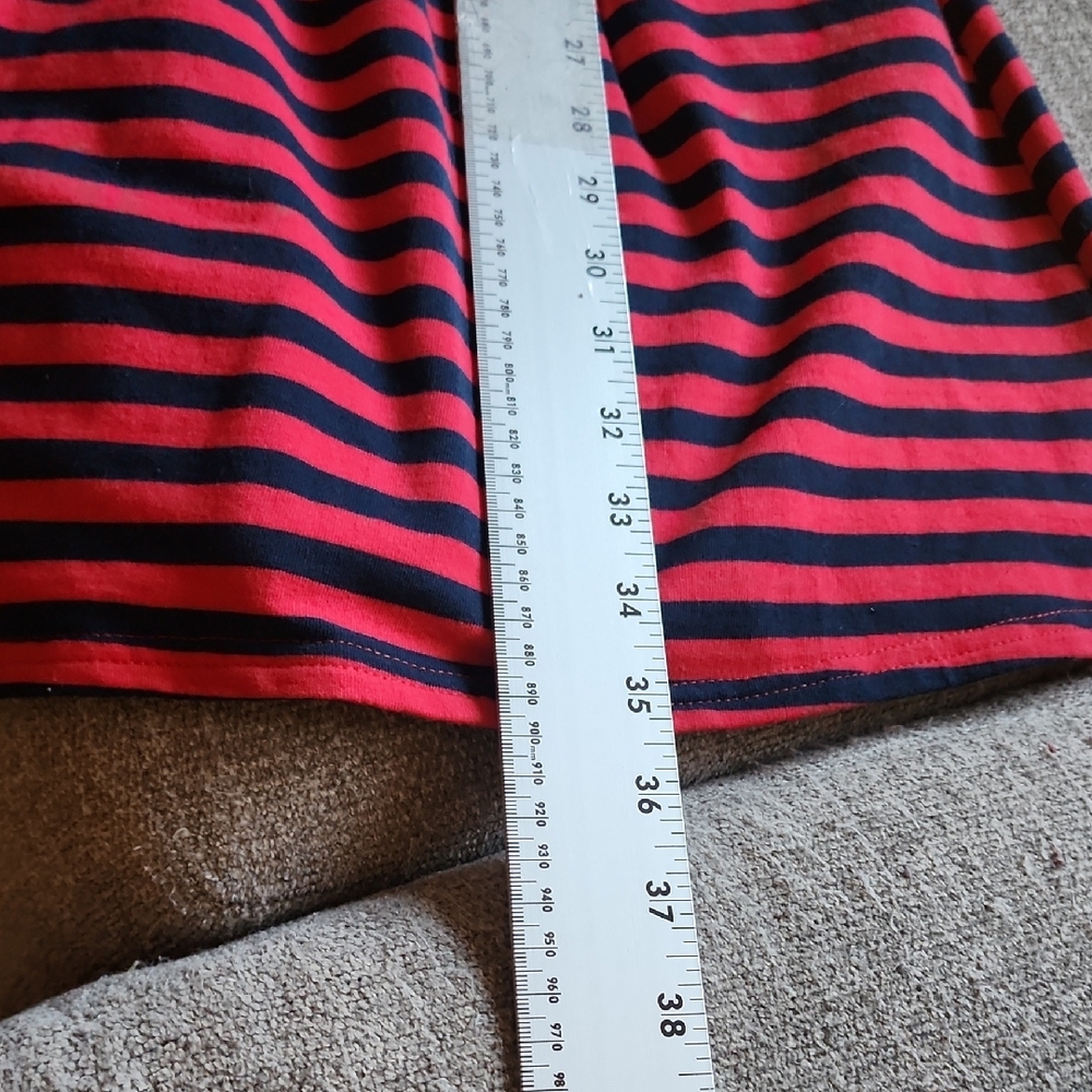 Popeye x Unique Vintage Red & Black Striped Retro Fit & Flare Dress - Picture 9 of 11